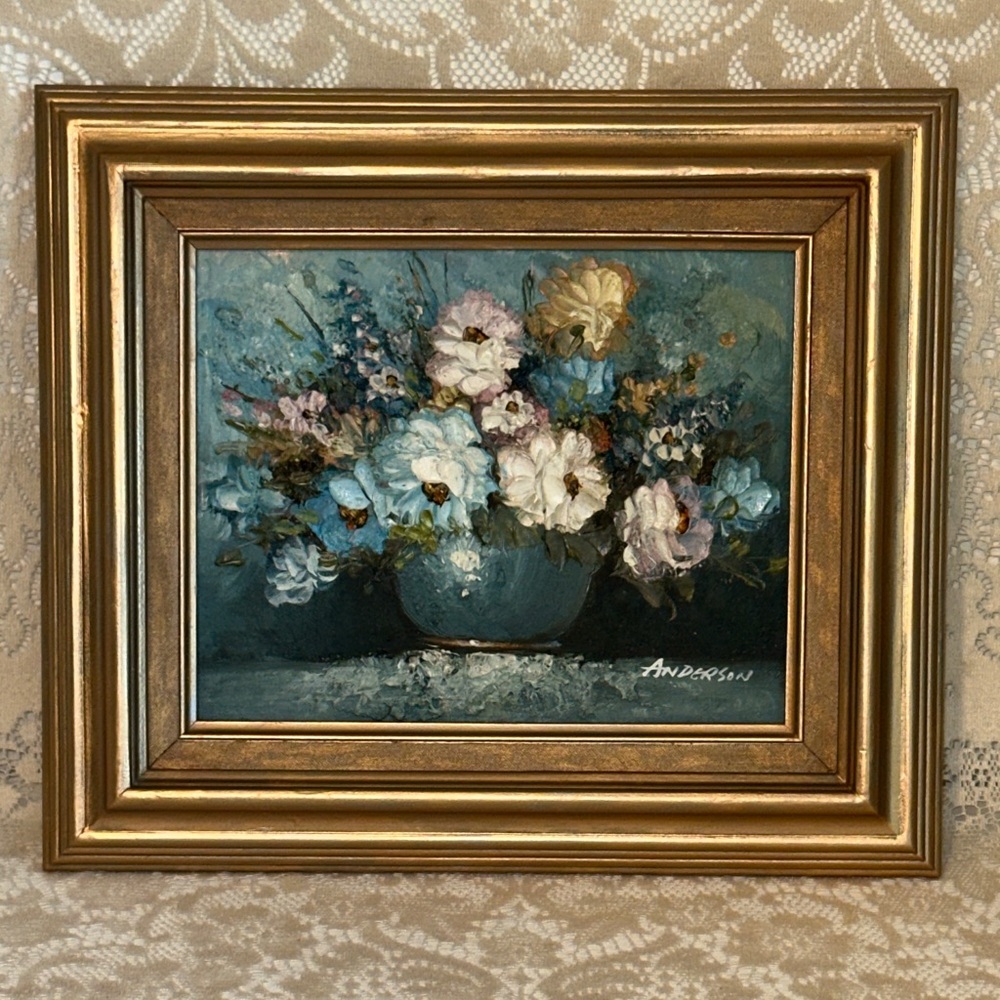 Vintage Floral Oil Painting